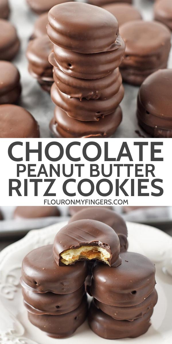 chocolate peanut butter Ritz cracker cookies recipe