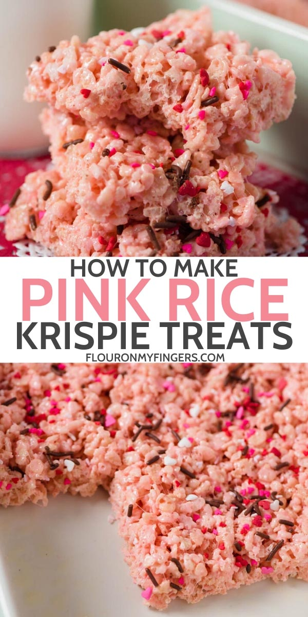 pink Rice Krispie treats recipe